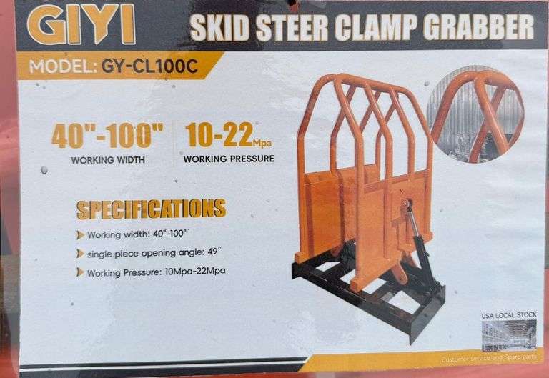 Skid Steer Heavy Duty Hydraulic Clamp Grapple (New/Unused)