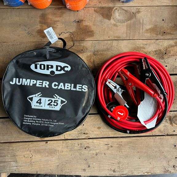 Jumper Cables, 25ft, 4 Gauge, Heavy Duty (New/Unused)