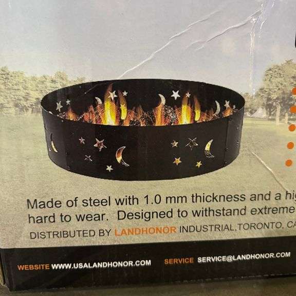 36" Metal Fire Pit Ring (New/Unused)