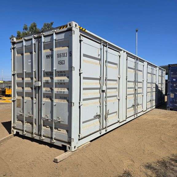 2025 40ft. High Cube Shipping Container w/ 1 End Door & 4 Side Doors (Est. Retail Value ($12,000) (One Trip)