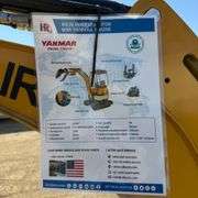 2025 Yanmar 23HP Diesel IRE20 Mini-Excavator W/Pilot Controls & Swing Boom (New/Unused)(Est. Retail Value $23,000).