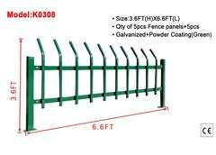 (5) 3.6ft x 6.6ft Lawn Fence Panels (New/Unused) Powder Coated + Galvanized