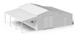 42ft x 30ft All Metal Garage W/Barn Doors (New/Unused)