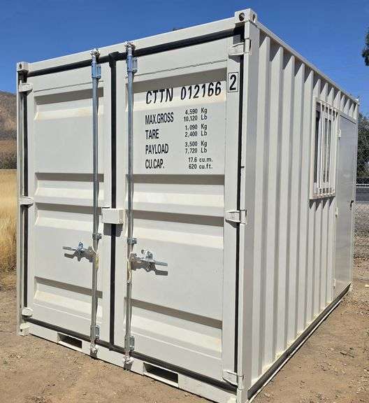 2025 12ft Office Shipping Container w/ Man Door, End Door, Window (New/Unused)