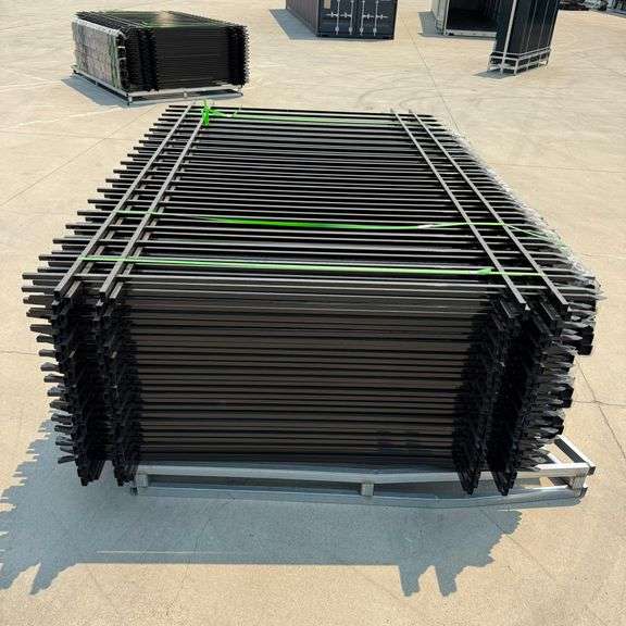 (30) 10’ x 7’ Iron Fence Panels w/ 29 Posts (New/Unused)