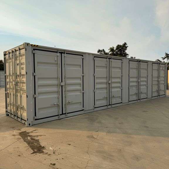2025 40ft. High Cube Shipping Container w/ 1 End Door & 4 Side Doors (Est. Retail Value ($12,000) (One Trip)