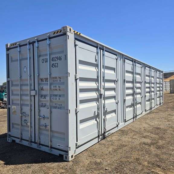 2025 40ft. High Cube Shipping Container w/ 1 End Door & 4 Side Doors (Est. Retail Value ($12,000) (O