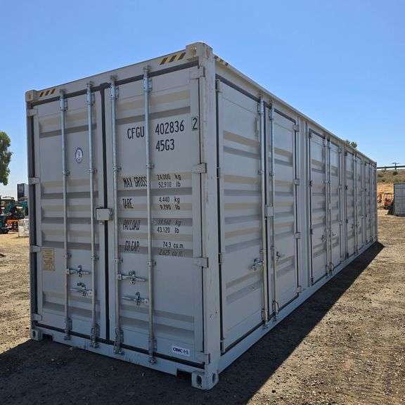 2025 40ft. High Cube Shipping Container w/ 1 End Door & 4 Side Doors (Est. Retail Value ($12,000) (O