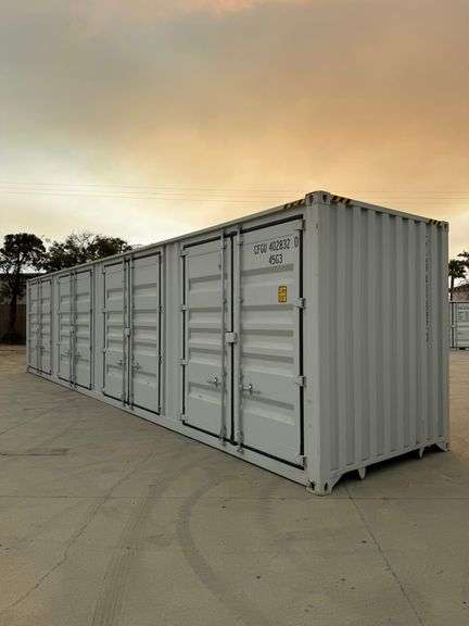 2025 40ft. High Cube Shipping Container w/ 1 End Door & 4 Side Doors (Est. Retail Value ($12,000) (One Trip)