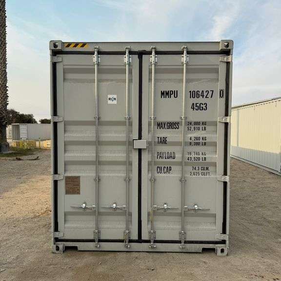 2025 40ft. High Cube Mouse Proof Container w/ 1 End Door & 4 Side Doors (Est. Retail Value ($12,000)