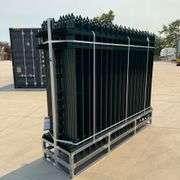 (22) 8’ x 6’ Steel Fence Panels w/ 23 Posts (New/Unused) Green