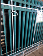 (22) 8’ x 6’ Steel Fence Panels w/ 23 Posts (New/Unused) Green