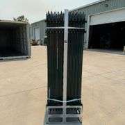 (22) 8’ x 6’ Steel Fence Panels w/ 23 Posts (New/Unused) Green