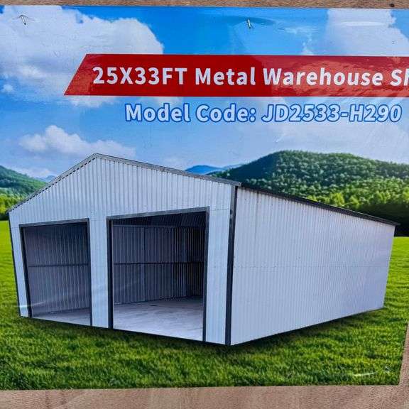 25' x 33' All Metal Garage (New/Unused)