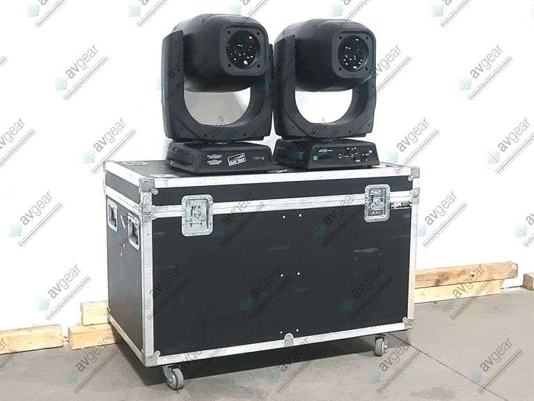 (2) Clay Paky C61500 Scenius Moving Head Spotlights in Calzone Wheeled Hard Case