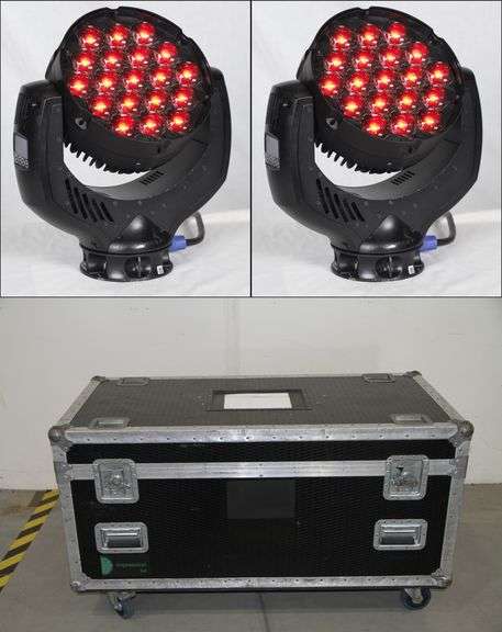 (2) GLP Impression X4 19x RGBW LED Moving Head, 7-50° Zoom Range w/ Wheeled Hard Case (Holds Up To 6
