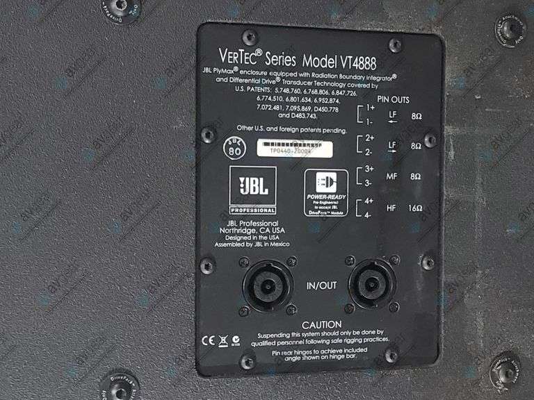 JBL VerTec VT4888 12" 3 Way Line Array Speaker - Joseph Finn Co., Inc.