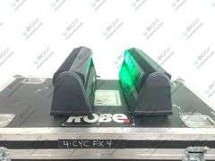 (2) Robe Lighting Robin CycFX 4 LED Lights w/ Hanging Brackets & Power Cables w/ 4:1 Wheeled Hard Ca