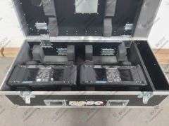 (2) Robe Lighting Robin CycFX 4 LED Lights w/ Hanging Brackets & Power Cables w/ 4:1 Wheeled Hard Ca