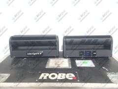 (2) Robe Lighting Robin CycFX 4 LED Lights w/ Hanging Brackets & Power Cables w/ 4:1 Wheeled Hard Ca