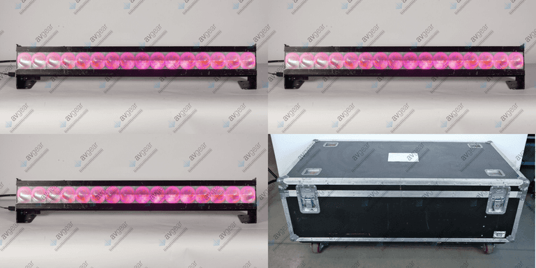 (3) CHROMA-Q Color Force II 48 RGBA LED Cyclorama Wash Effect Light w ...