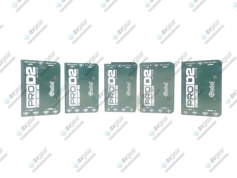 (5) Radial Engineering ProD2 2-Channel Passive Instrument Direct Boxes ...
