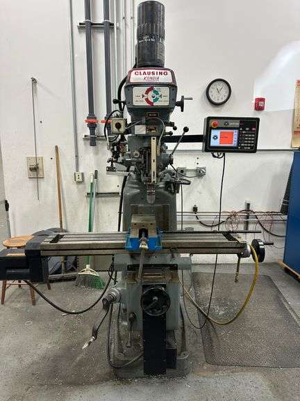 Clausing Kondia FV-1 Knee Mill s/n AC232,                             Table Size, 2013 SWI Proto Tra