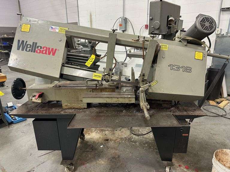 Wellsaw Model 1318 Horizontal Band Saw s/n 3972, Stock Stand