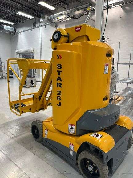 2012 Haulotte Group Mast Star 26J Personell Lift s/n ME110149, 26 Ft Max Platform Height, 8 Ft. Maxi