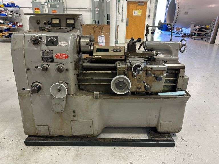 Okuma LP Toolroom  lathe s/n 7606, 1 Axis Mitutoyo Dro, Vaiable Speed Geared Head, Coolant System, H
