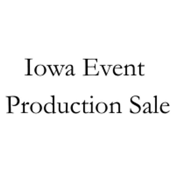 Iowa Event Production Sale