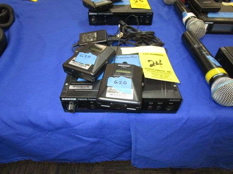 Shure PSM 300 Transmitter P3T, w/ P3RA Body Packs. G20 Freq.