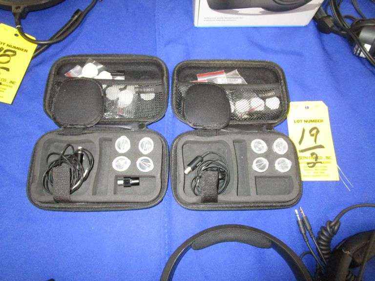 Lot (2) Shure Rean Lav Mics w/ Access & Cases