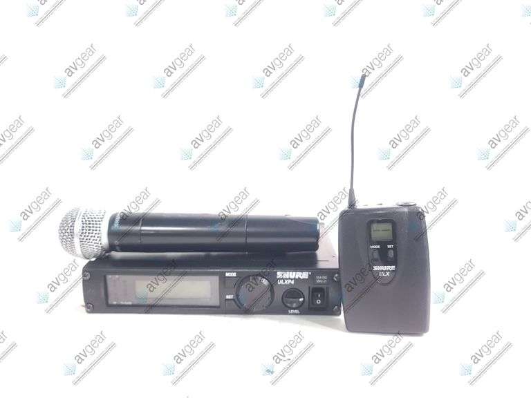 Shure ULXP4 Professional Diversity Receiver (554-590MHz) w/ ULX BodyPack System and Beta 58A Microph