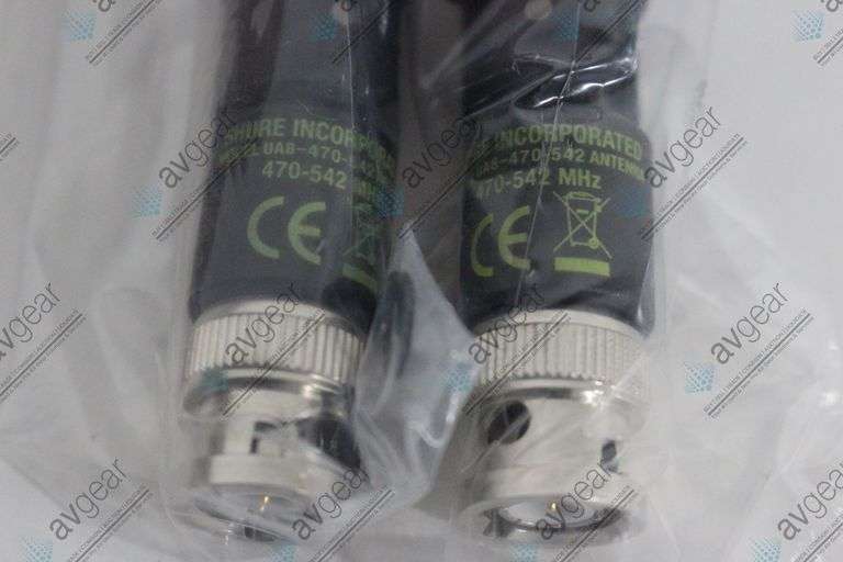 (2) Shure UA8-470-542 1/2 Wave Omnidirectional Receiver Antennas (470-542 MHz)
