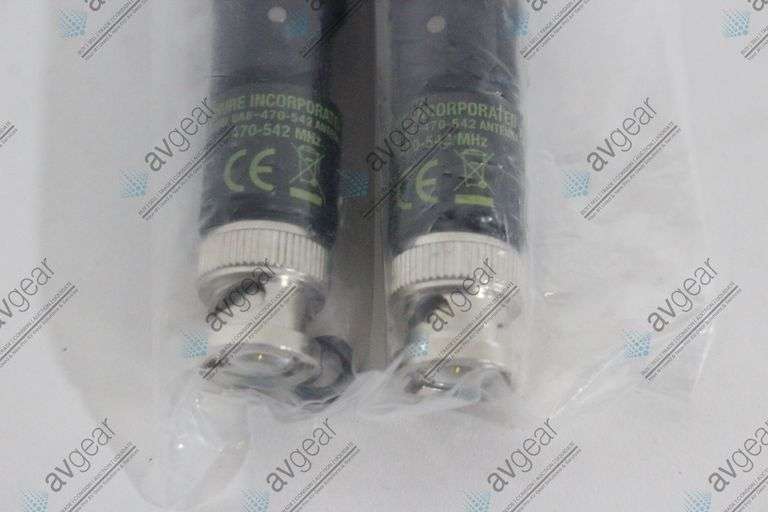 (2) Shure UA8-470-542 1/2 Wave Omnidirectional Receiver Antennas (470-542 MHz)