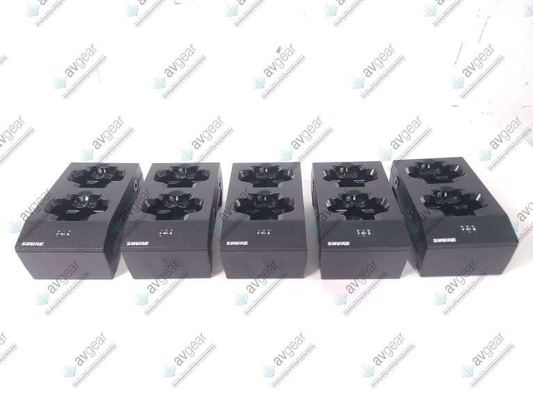 (5) Shure SBC200 Dual Docking Recharging Station w/ (4) SB900A Li-Ion ...