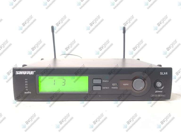 Shure SLX4 J3 Wireless Receiver Kit (572 - 596 MHz) w/ SLX2 Handheld Transmitter, SM58 Capsule, & De