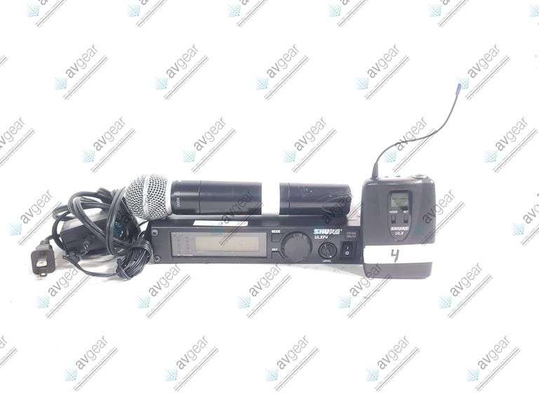 Shure ULXP4 Professional Diversity Receiver (470-506MHz) w/ ULX BodyPack System and SM58 Microphone 