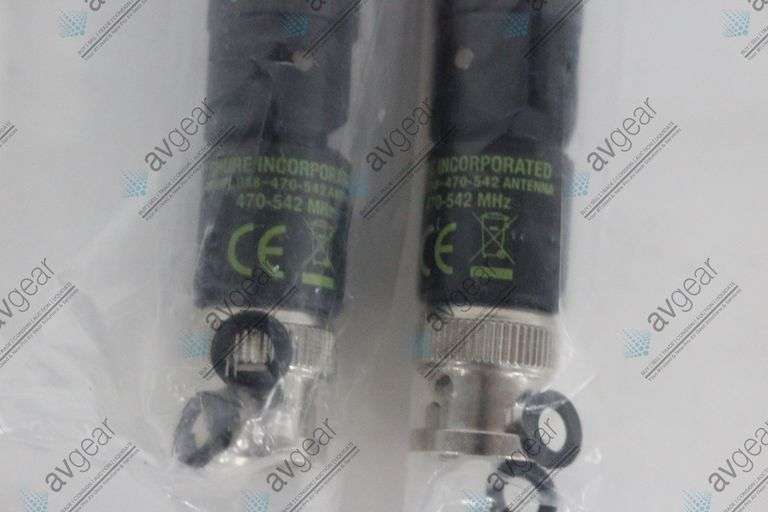 (2) Shure UA8-470-542 1/2 Wave Omnidirectional Receiver Antennas (470-542 MHz)