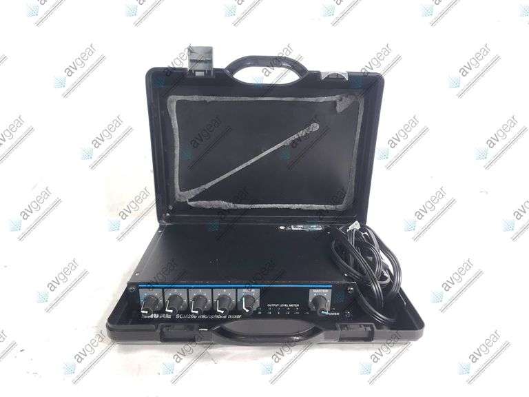 (NEEDS REPAIR) Shure SCM268 4 Channel Microphone Mixer in Hard Case