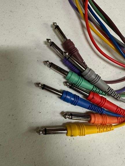 LOT (8) Molded 3' Instrument cables - Assorted colors
