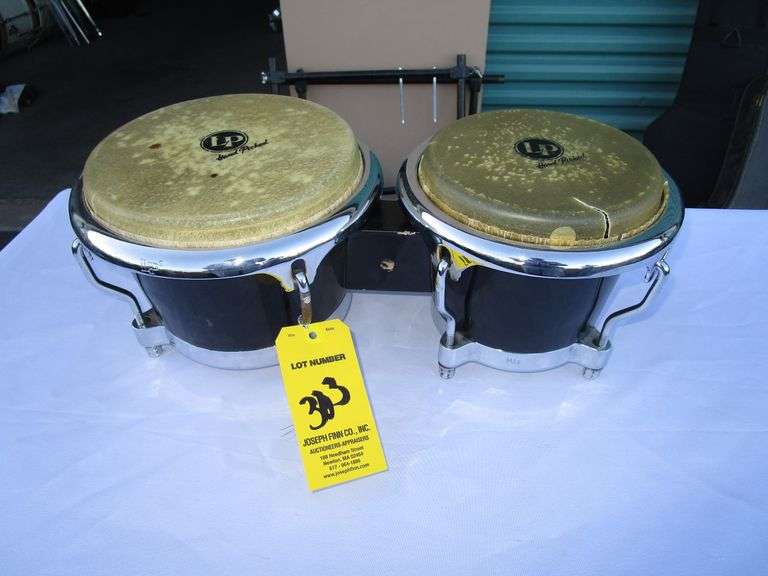 LP Double Bongo Drum w/ Case and Dual Stand