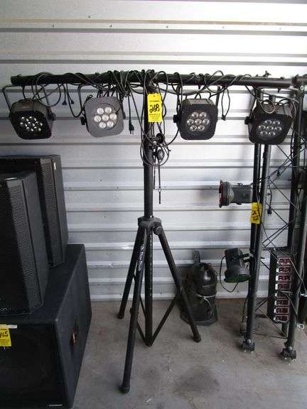 LOT (4) Lumin Q710 Slick Par Mini Lights w/ Stand
