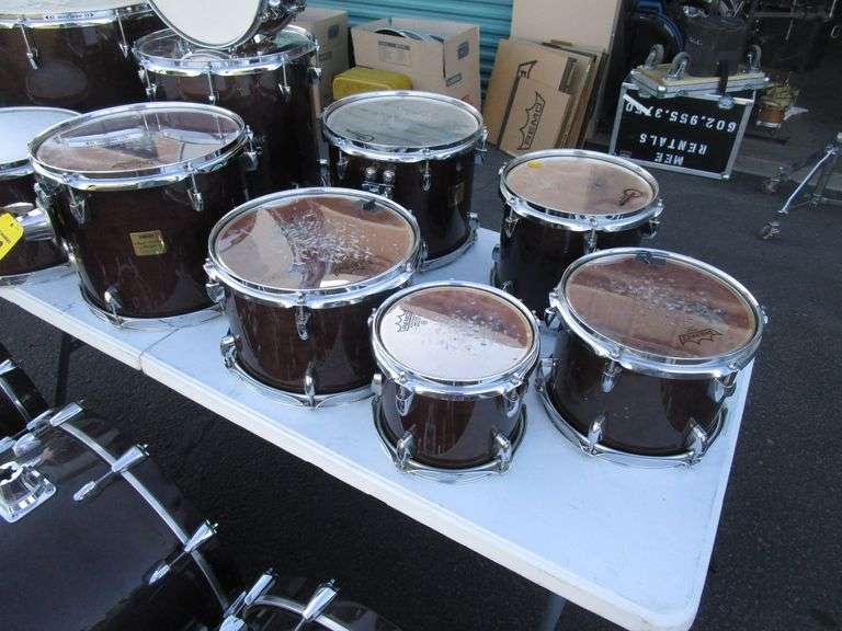 14 Pc. Yamaha Maple Custom Absolute Drums Including 24" Kick, 22" Kick, 20" Kick, 18" Kick, 18" Tom,