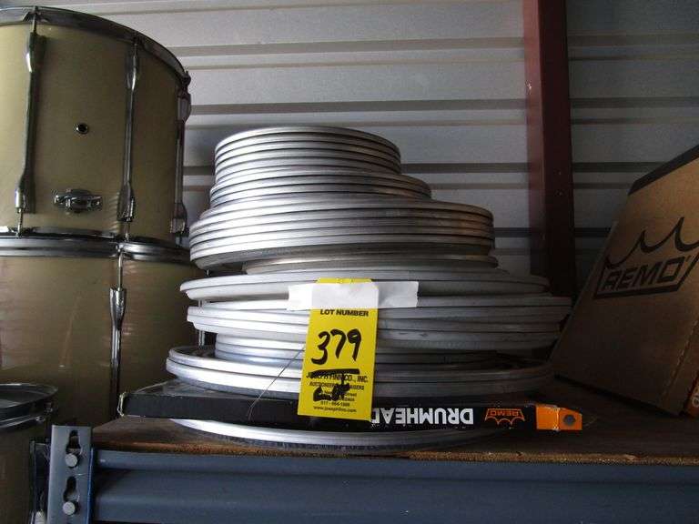 LOT Asst. Used Drum Heads on Top Shelf (No Boxes)