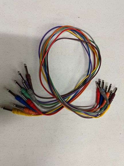 LOT (8) Molded 3' Instrument cables - Assorted colors