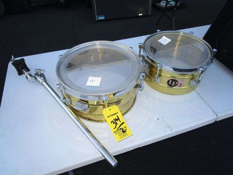 LP Titto Puente 12" & 13" Timbales w/ Case and Arm