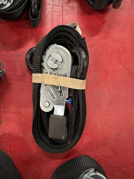 LOT (8) 1" Black Ratchet Straps
