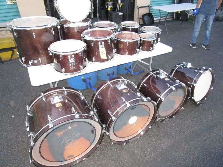 14 Pc. Yamaha Maple Custom Absolute Drums Including 24" Kick, 22" Kick, 20" Kick, 18" Kick, 18" Tom,